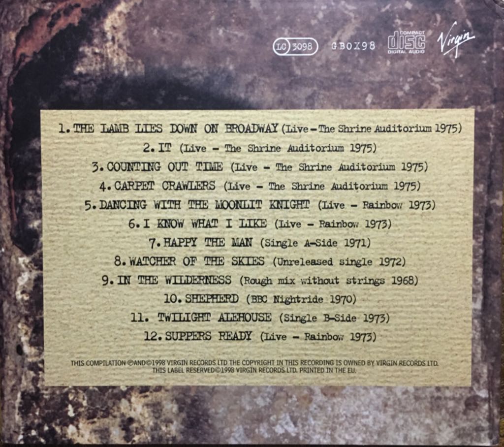 Archive 1967-75 - Genesis (CD) music collectible - Main Image 2