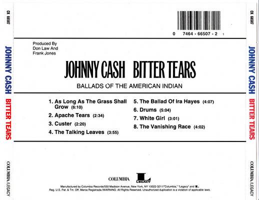 Bitter Tears - Cash, Johnny (CD - 31) music collectible [Barcode 074646650721] - Main Image 2