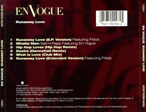 Runaway Love - En Vogue (CD - 29) music collectible [Barcode 075679229625] - Main Image 2