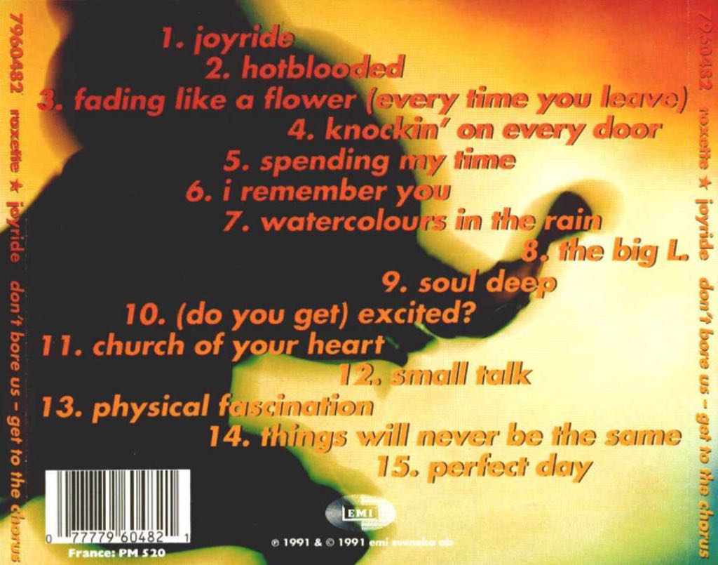 Joyride - Roxette (VinylDisc (vinyl CD) - 56) music collectible [Barcode 020831419529] - Main Image 2