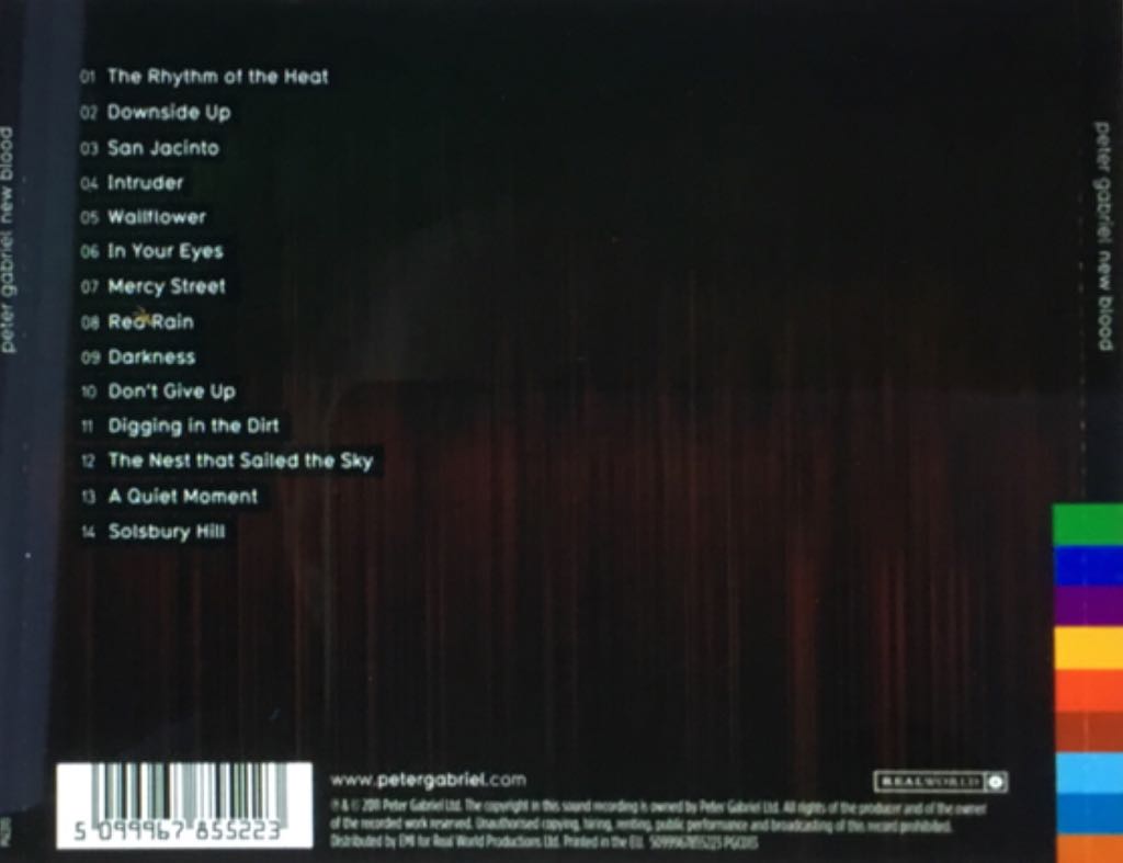 New Blood - Peter Gabriel (CD - 76:09) music collectible [Barcode 9340650011317] - Main Image 2