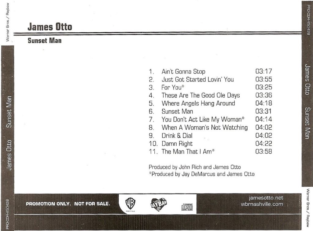 Sunset Man - James Otto (CD) music collectible - Main Image 2