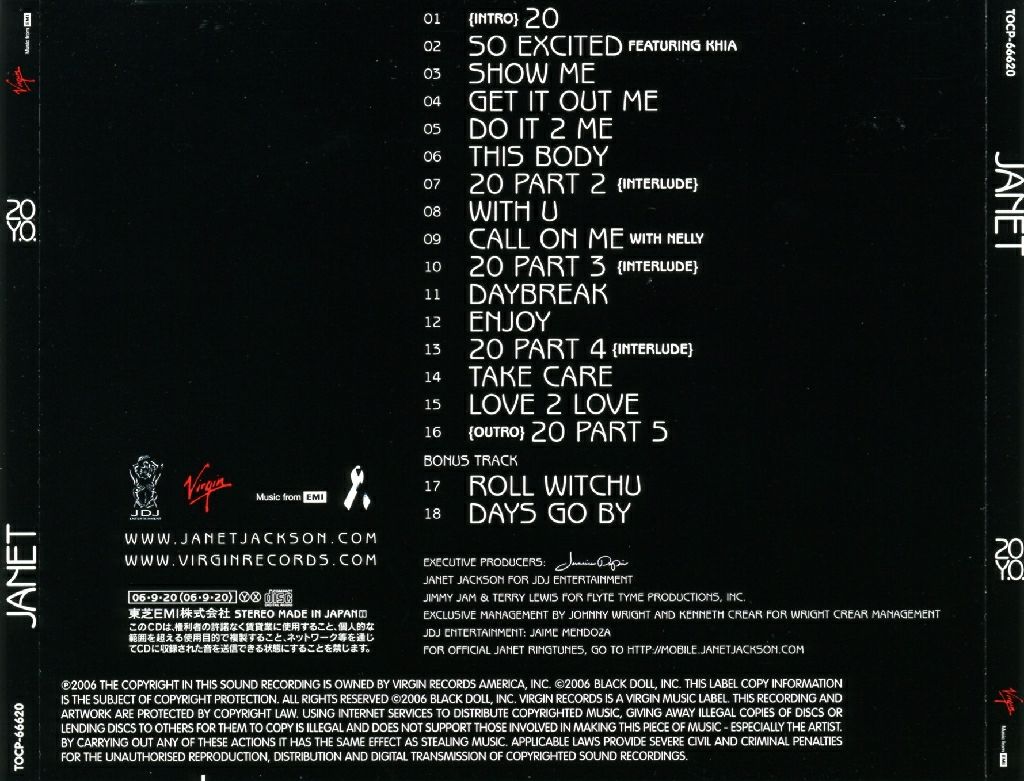 20 Y.O. - Janet Jackson (CD) music collectible [Barcode 094637314524] - Main Image 2