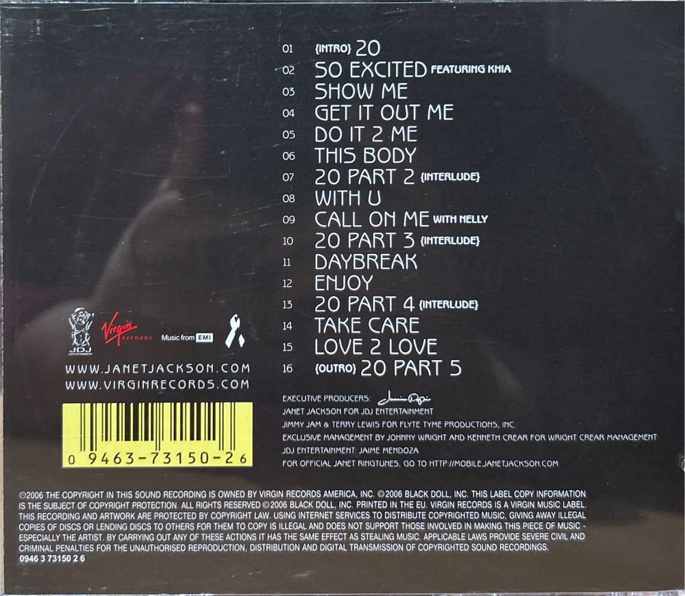 20 Y.O. - Janet Jackson (CD) music collectible [Barcode 094637315026] - Main Image 2