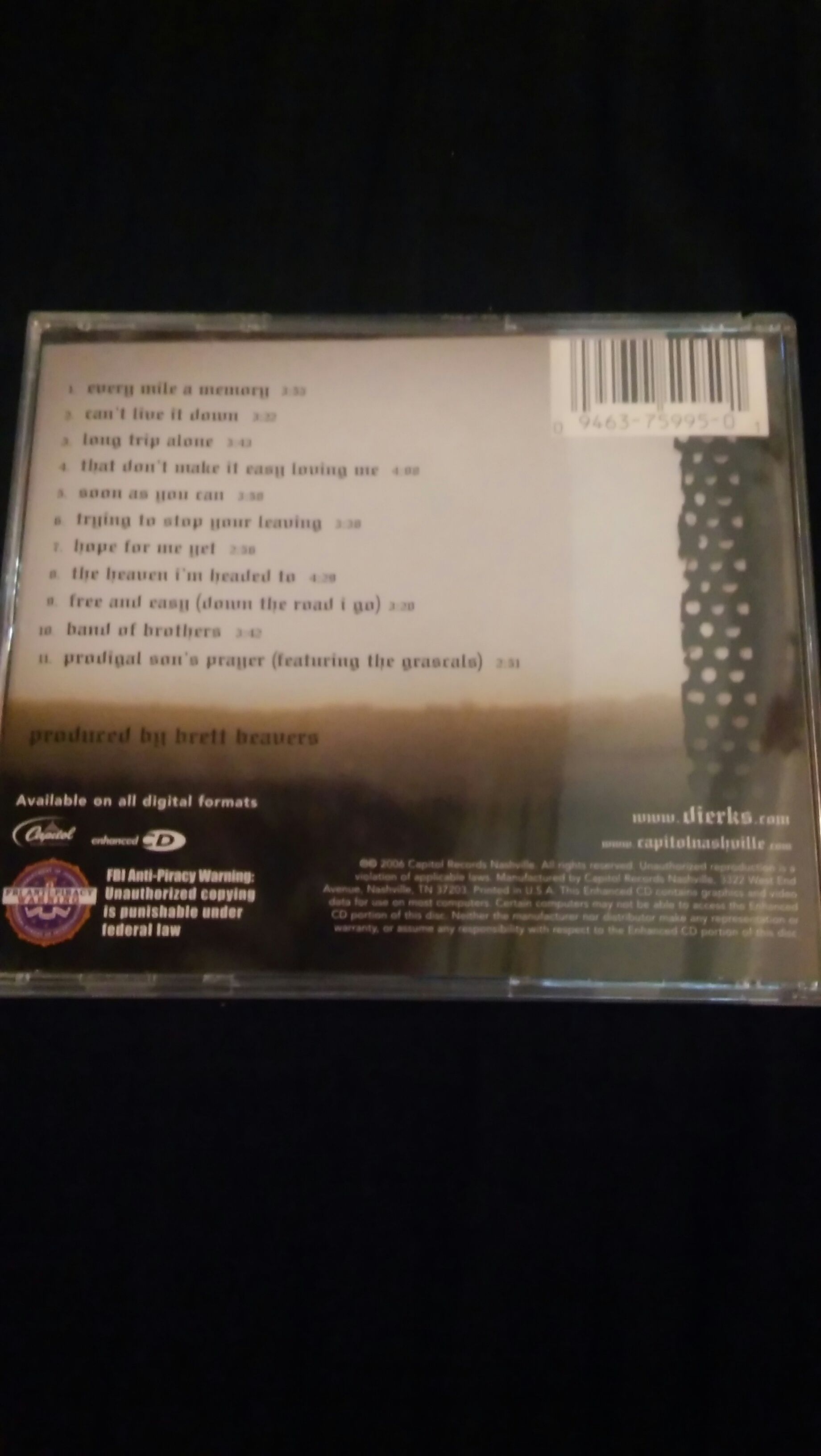 Long Trip Alone - Bentley, Dierks (CD) music collectible [Barcode 094637599501] - Main Image 2