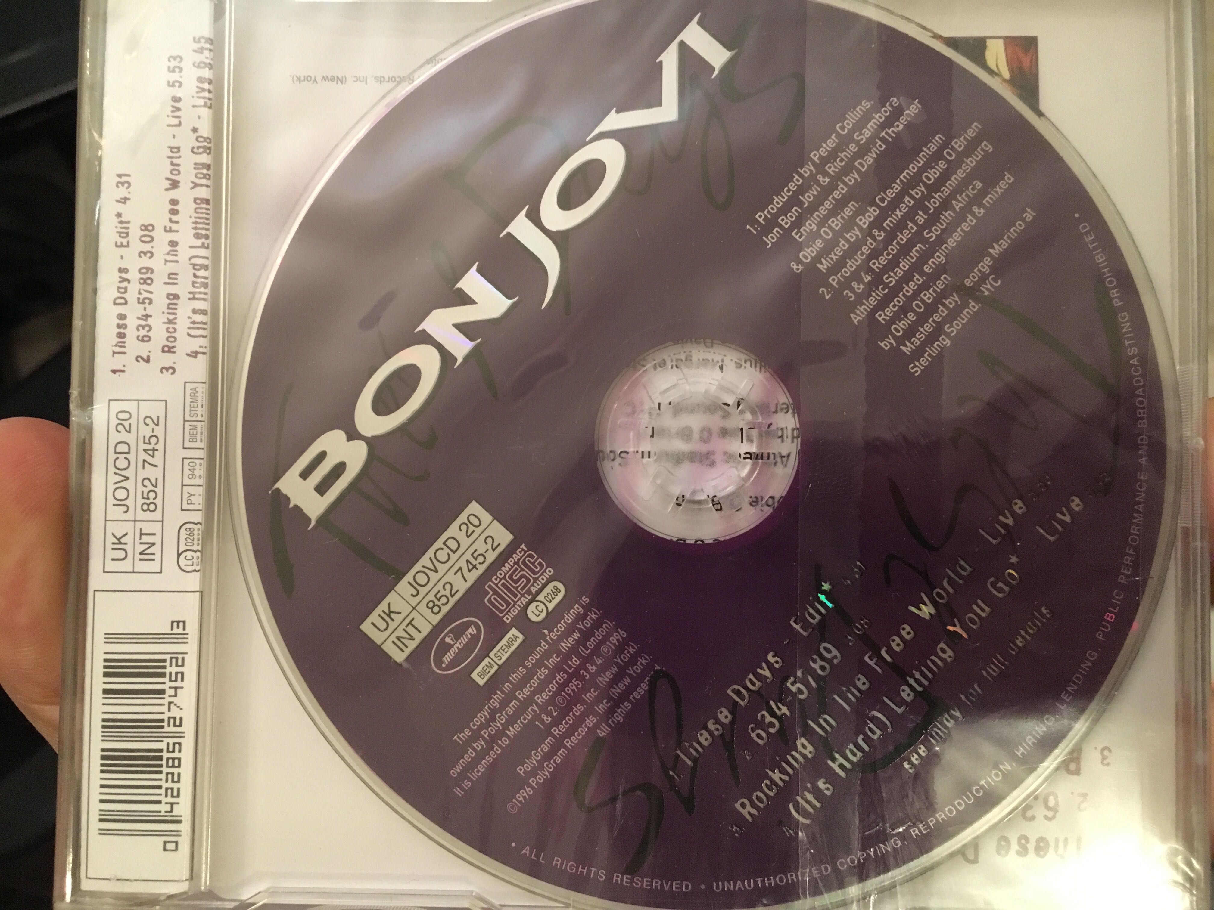 These Days (single) - Bon Jovi (CD) music collectible [Barcode 042285274523] - Main Image 2