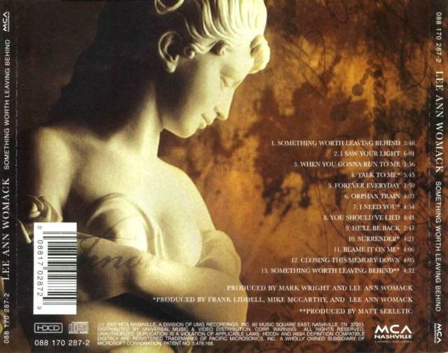 Something Worth Leaving Behind - Lee Ann Womack (CD - 58) music collectible [Barcode 008817028729] - Main Image 2
