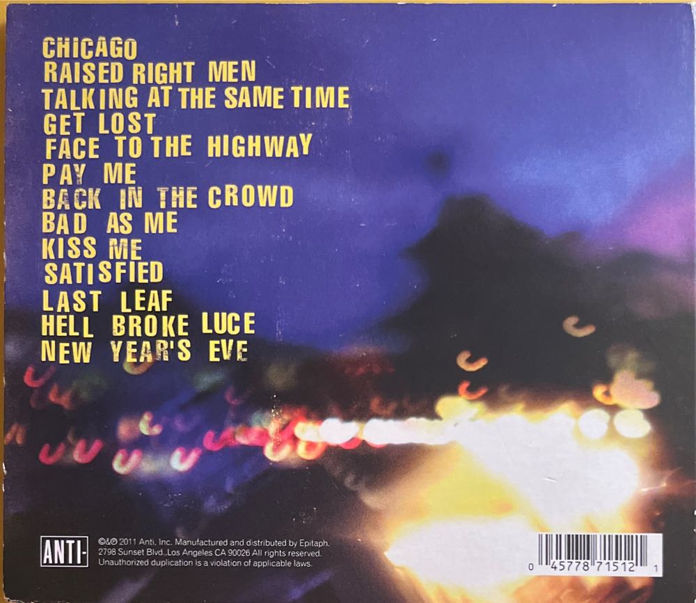 Bad As Me - Waits, Tom (CD - 45) music collectible [Barcode 045778715121] - Main Image 2