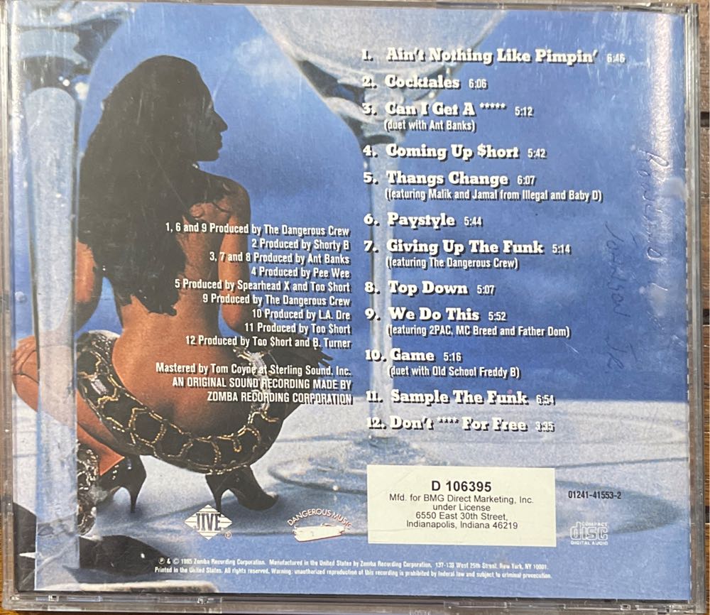 Cocktails - Too Short (CD) music collectible - Main Image 2