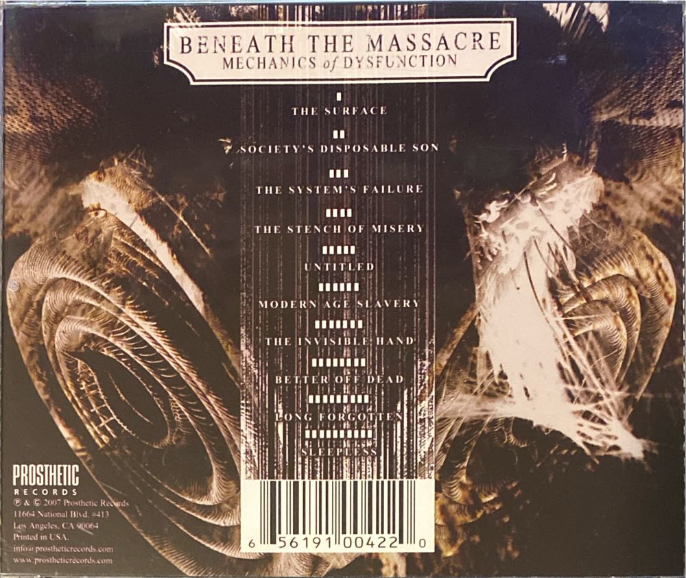 Mechanics of Dysfunction - Beneath The Massacre (CD - 30) music collectible [Barcode 656191004220] - Main Image 2