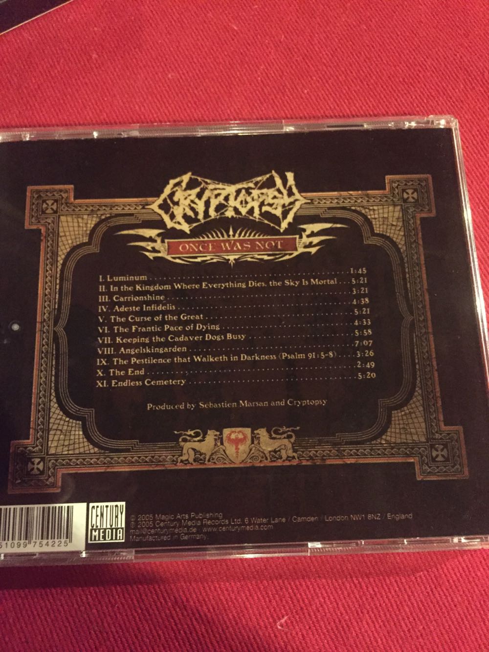 Once Was Not - Cryptopsy (CD) music collectible [Barcode 5051099754225] - Main Image 2