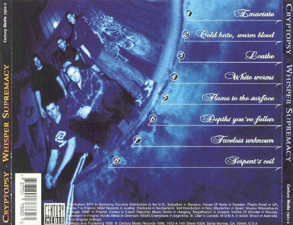 Whisper Supremacy - Cryptopsy (CD - 31) music collectible - Main Image 2