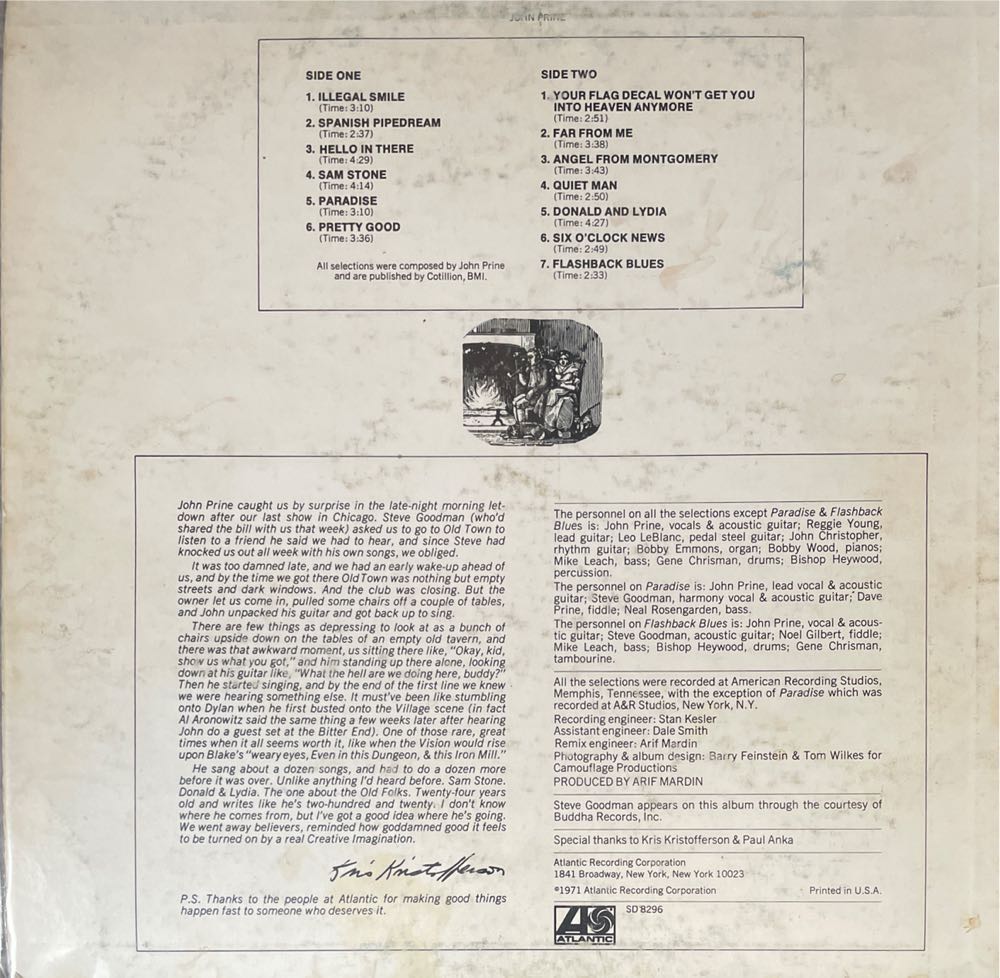 John Prine - Prine, John (12”) music collectible [Barcode 081227941901] - Main Image 2