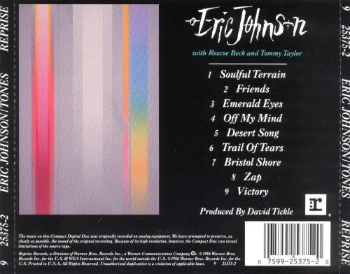 Tones - Eric Johnson (12”) music collectible [Barcode 075992537513] - Main Image 3