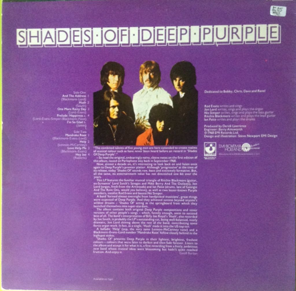 Shades Of Deep Purple - Deep Purple (12” - 45) music collectible - Main Image 2