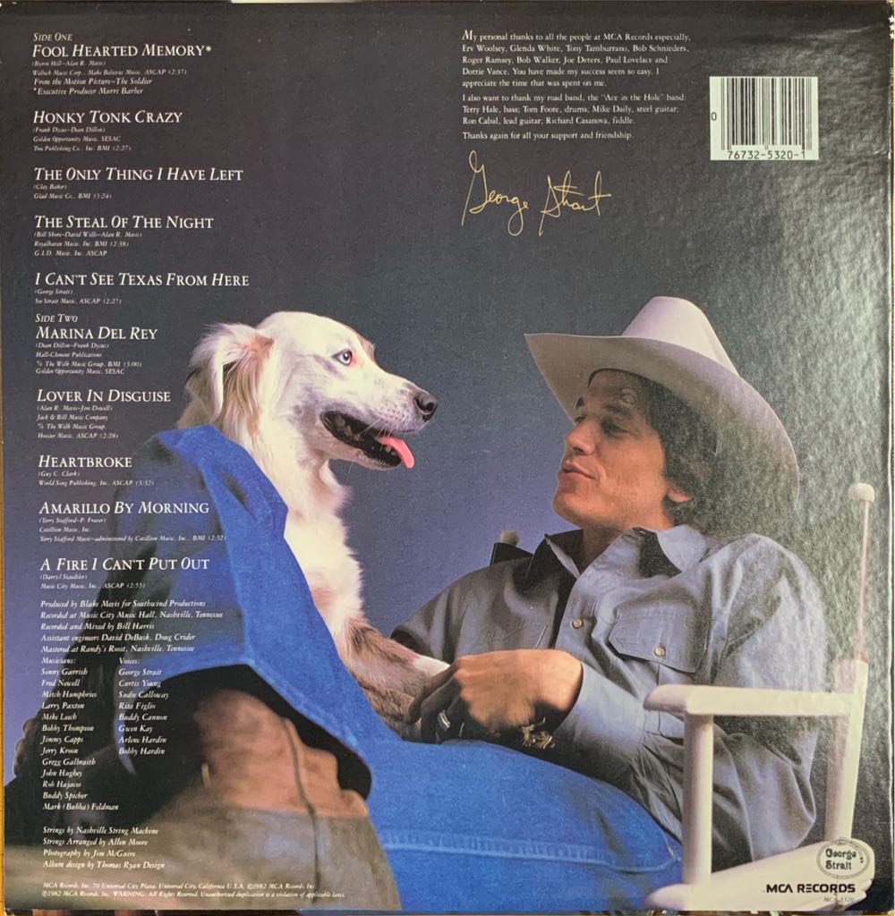 Strait from the Heart - Strait, George (12”) music collectible [Barcode 076732532010] - Main Image 2