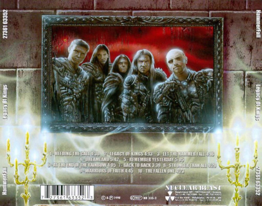 Legacy of Kings - Hammerfall (CD) music collectible [Barcode 727361633509] - Main Image 2
