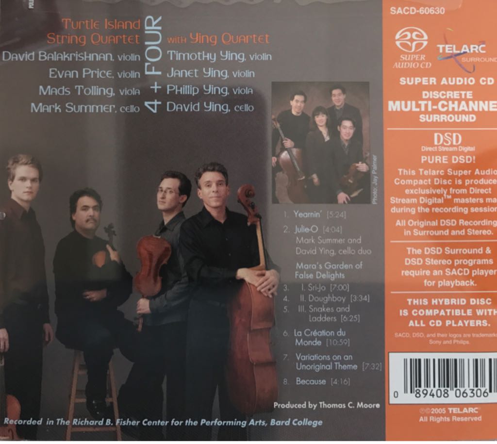 4   Four - Turtle Island String Quartet (SACD) music collectible [Barcode 089408063060] - Main Image 2