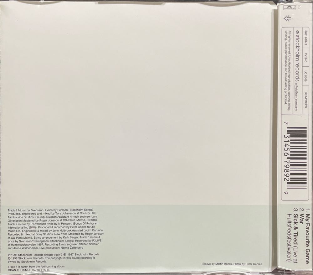 My Favourite Game - Cardigans, The (CD) music collectible [Barcode 731456798929] - Main Image 2