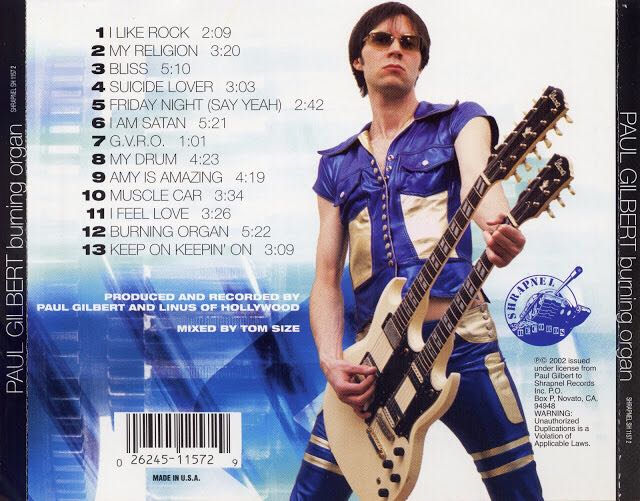 Burning Organ - Paul Gilbert (CD - 48) music collectible - Main Image 2