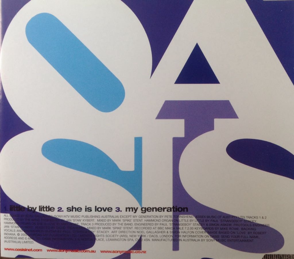 Little by Little - Oasis (CD - 1210) music collectible [Barcode 4547366007459] - Main Image 2