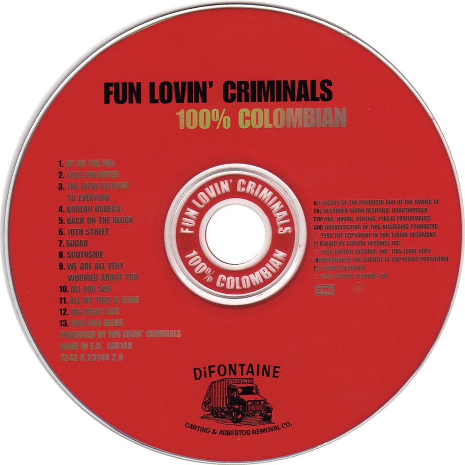 100% Colombian - Fun Lovin Criminals (CD - 61) music collectible [Barcode 724349746305] - Main Image 4