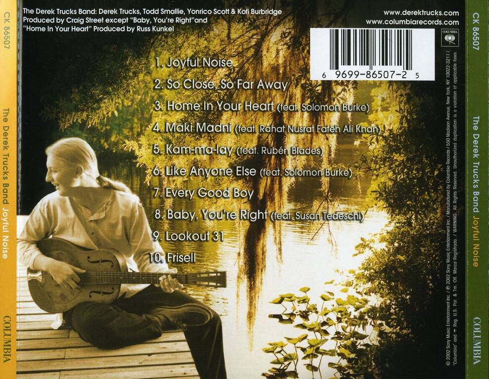 Joyful Noise - Trucks, Derek Band (CD - 56) music collectible [Barcode 696998650725] - Main Image 2