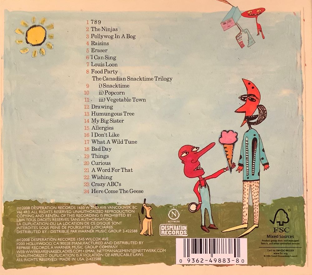 Snacktime! - Barenaked Ladies (CD - 5350) music collectible [Barcode 093624988380] - Main Image 2