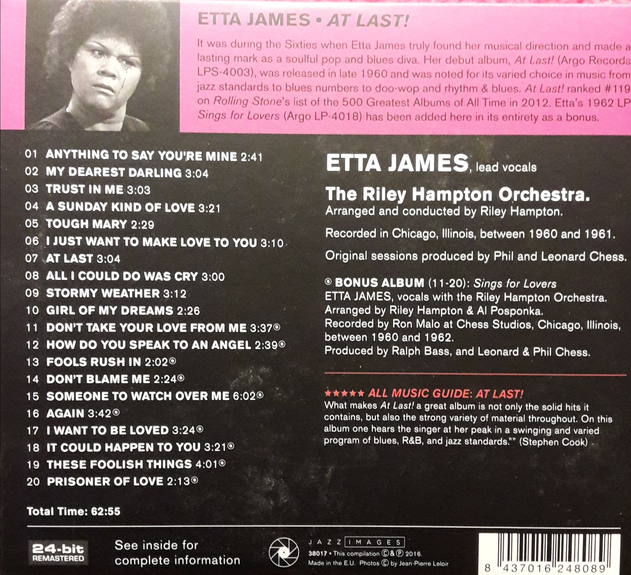 At Last! - Etta James (CD) music collectible [Barcode 8437016248089] - Main Image 2
