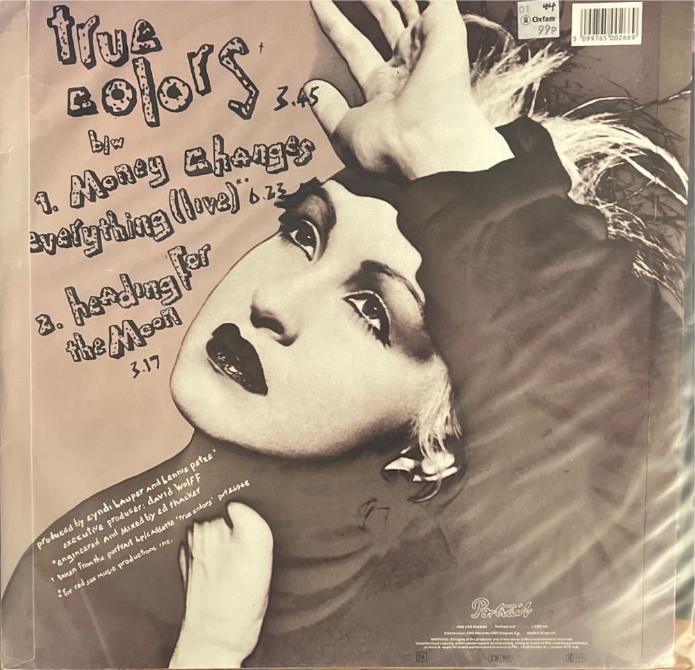 True Colors - Cyndi Lauper (12”) music collectible [Barcode 5099765002669] - Main Image 2
