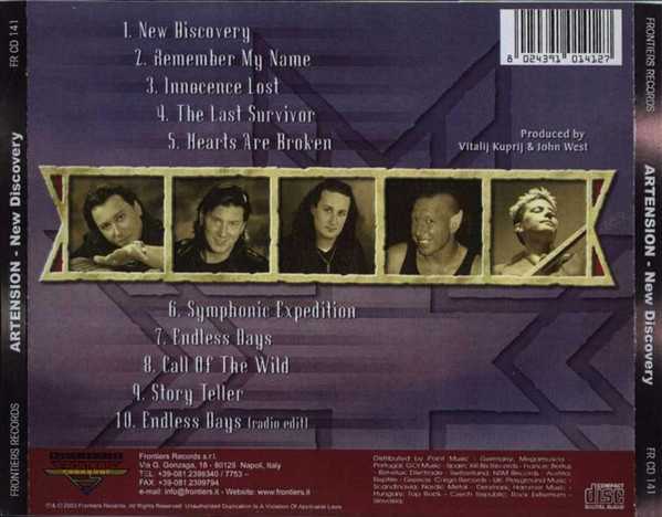 New Discovery - Artension (CD) music collectible [Barcode 8024391014127] - Main Image 2