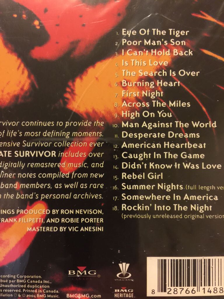 Ultimate Survivor - Survivor (CD) music collectible [Barcode 828766148824] - Main Image 2