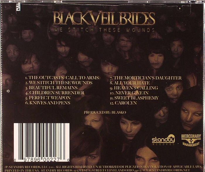 We Stitch These Wounds - Black Veil Brides (CD - 47) music collectible [Barcode 897896002276] - Main Image 2