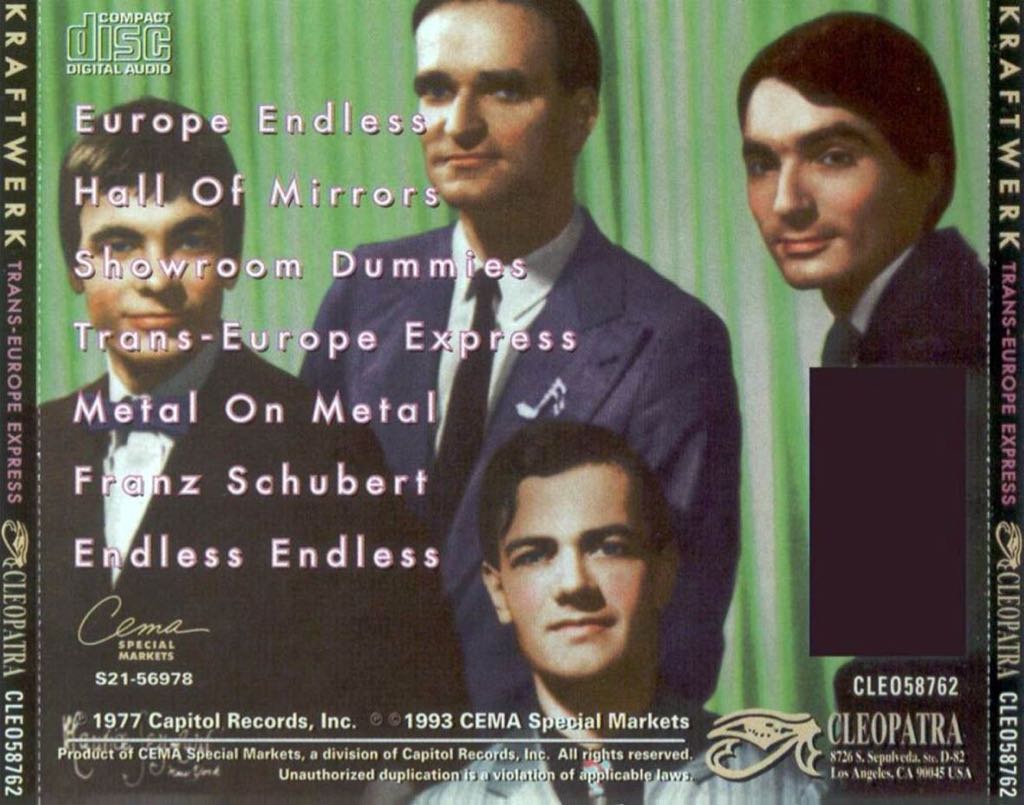 Trans Europe Express - Kraftwerk (CD - 43) music collectible [Barcode 741157587623] - Main Image 2