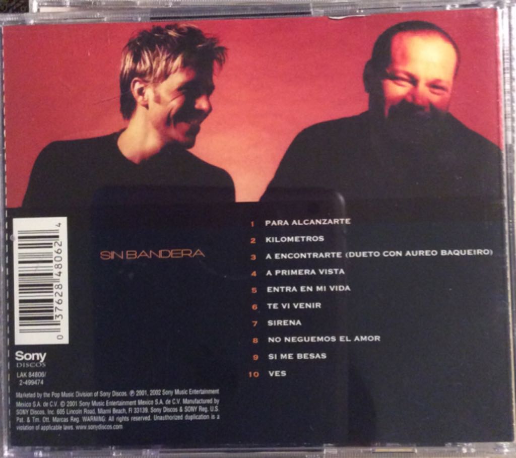 Sin Bandera - Sin Bandera (CD) music collectible [Barcode 037628480624] - Main Image 2