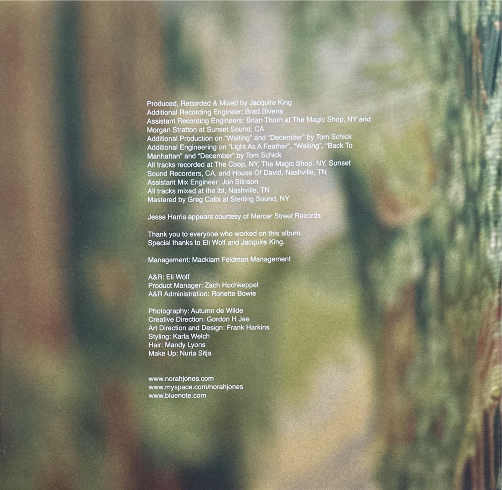 Fall, The - Norah Jones (12”) music collectible [Barcode 5099969928611] - Main Image 4