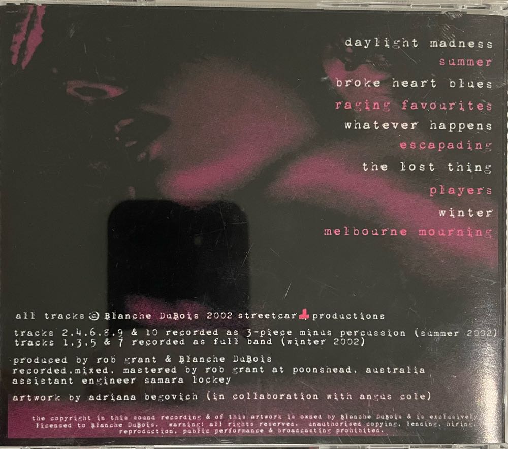 Raging Favourites - Blanche DuBois (CD) music collectible [Barcode 9333135000005] - Main Image 2