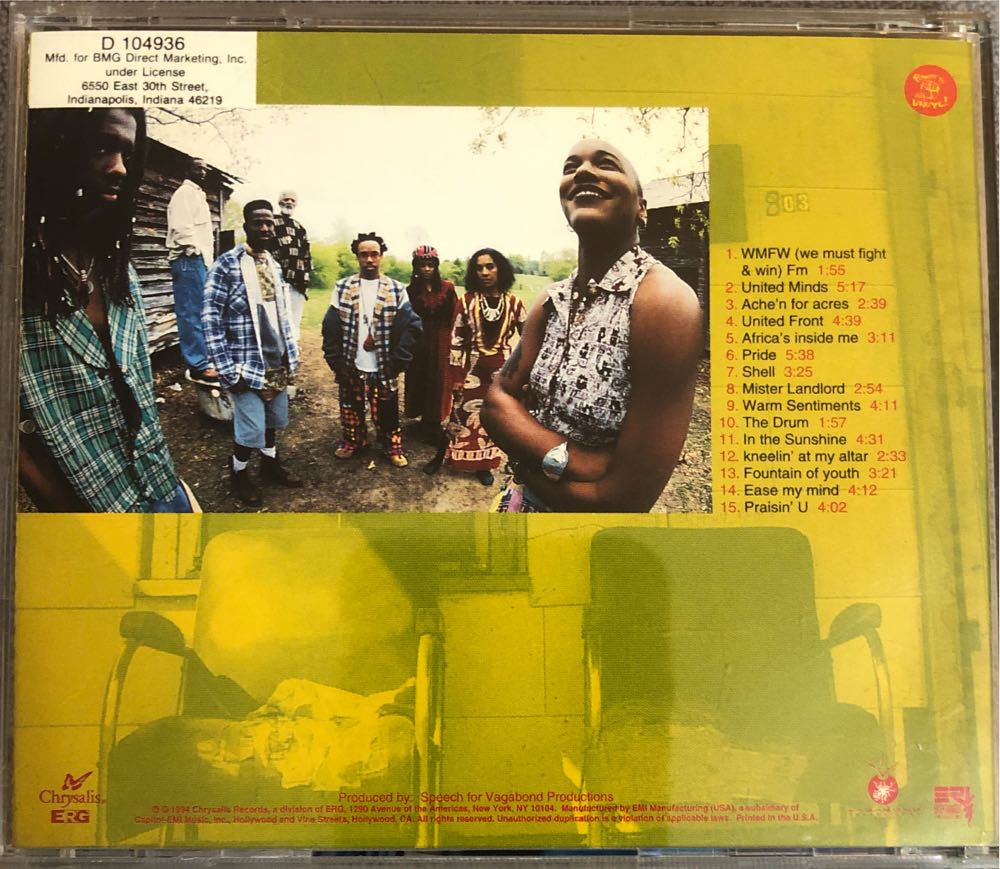 Zingalamaduni - Arrested Development (CD - 5426) music collectible [Barcode 724382927426] - Main Image 2