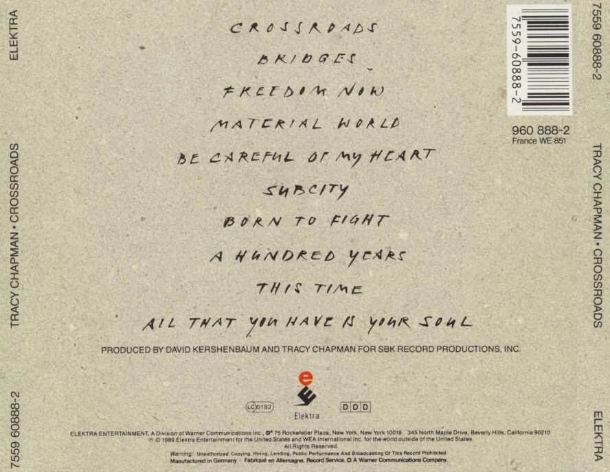 Crossroads - Chapman, Tracy (CD) music collectible - Main Image 2