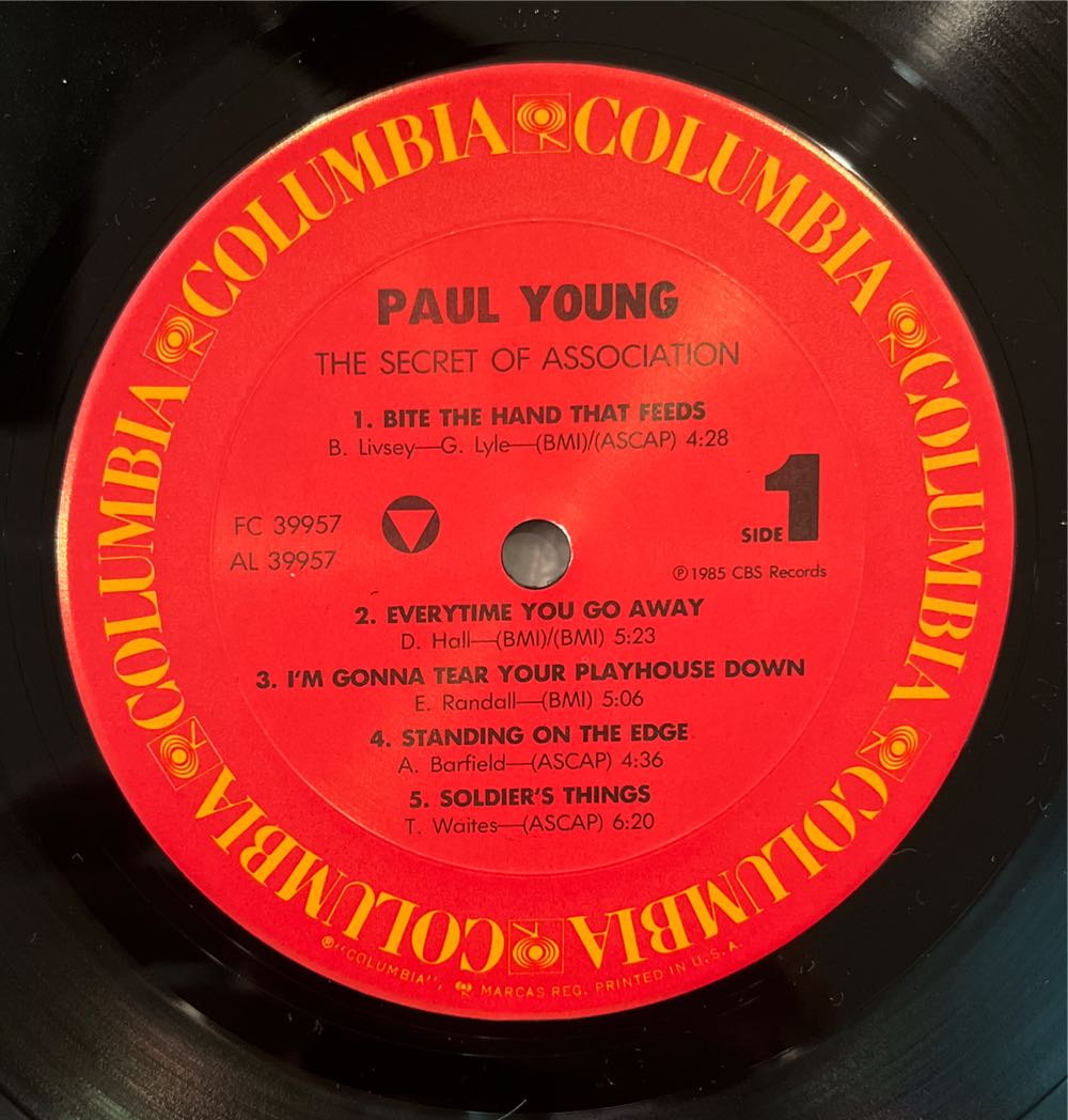 The Secret Of Association - Paul Young (12” - 40) music collectible [Barcode 061213399572] - Main Image 3