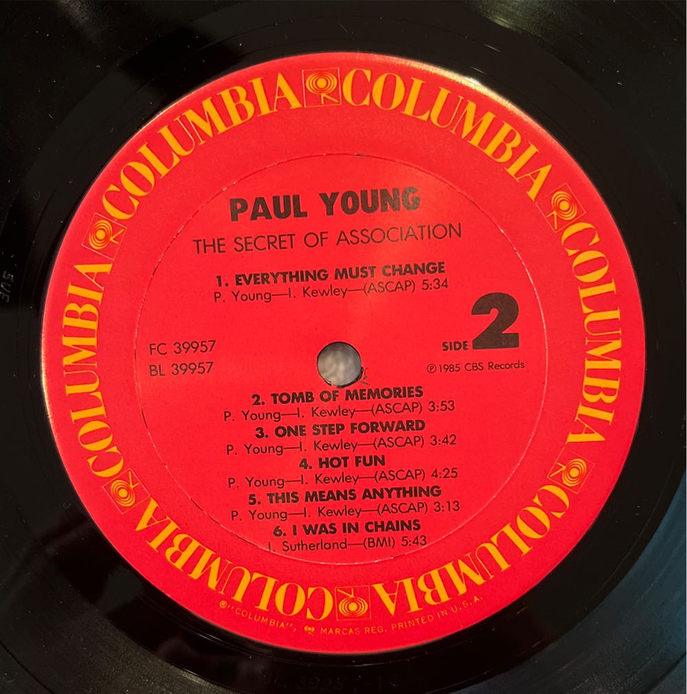 The Secret Of Association - Paul Young (12” - 40) music collectible [Barcode 061213399572] - Main Image 4