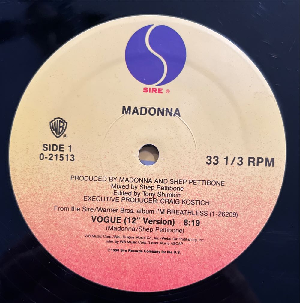 Vogue - Madonna (12”) music collectible - Main Image 3