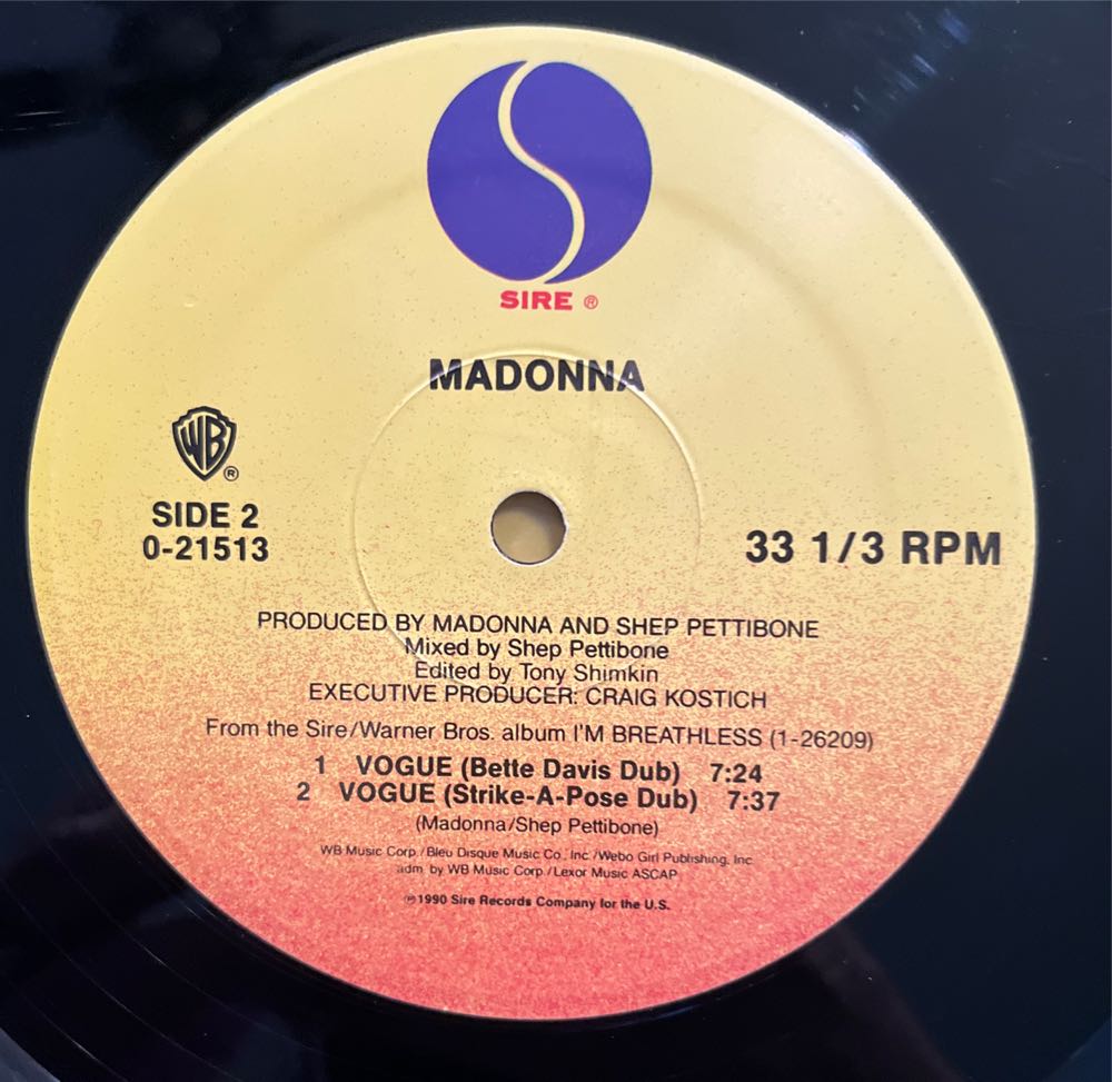 Vogue - Madonna (12”) music collectible - Main Image 4
