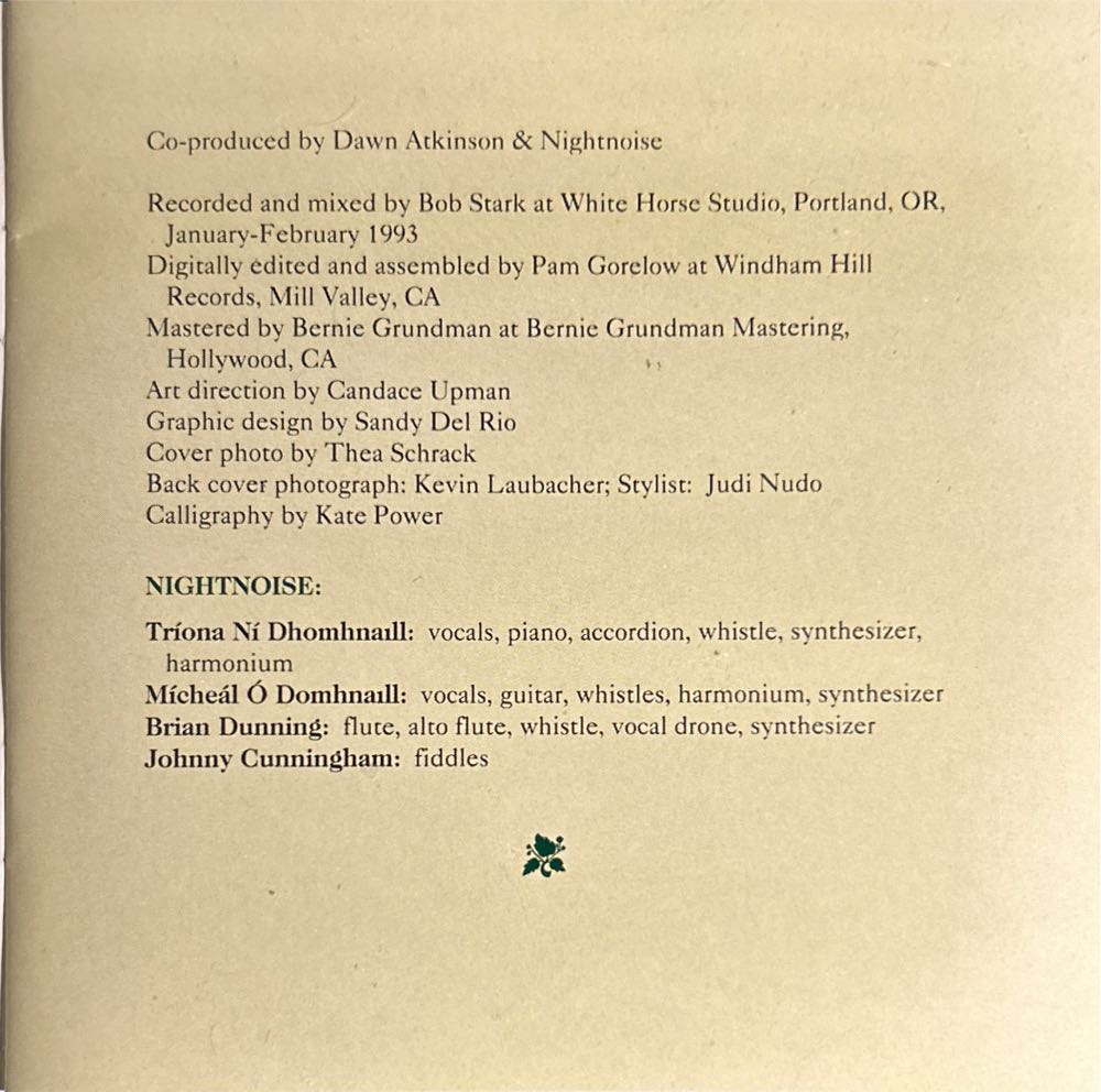 Shadow Of Time - Nightnoise (CD - 46) music collectible [Barcode 019341113027] - Main Image 3