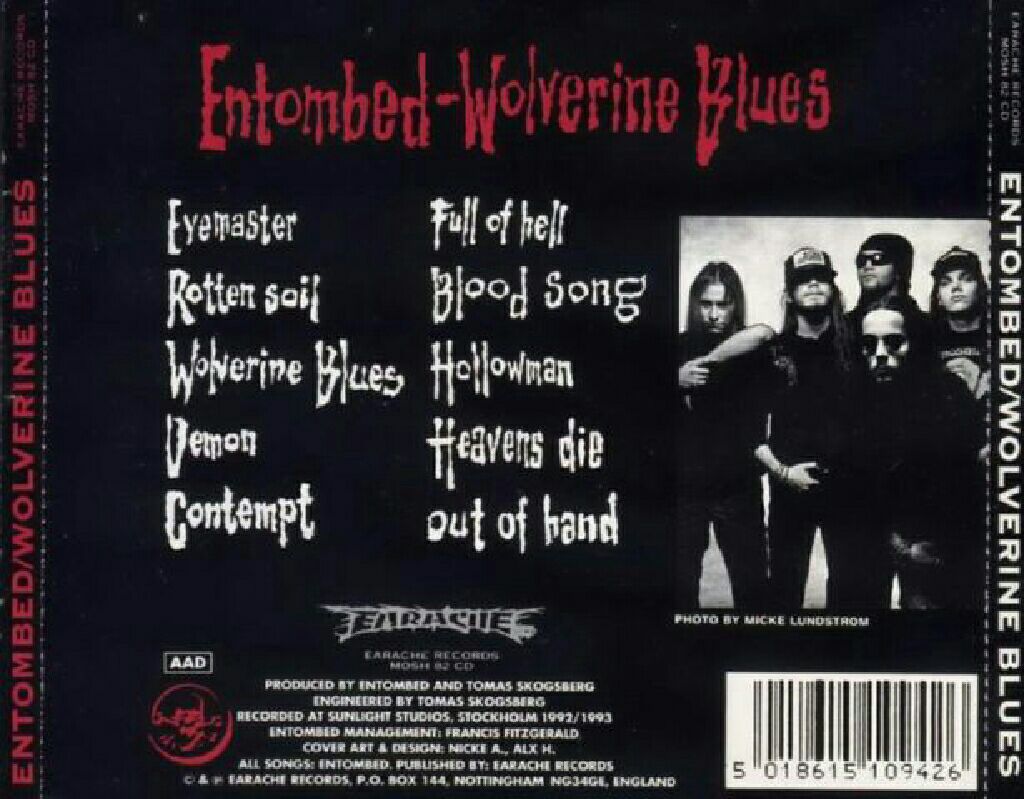 Wolverine Blues - Entombed (CD) music collectible [Barcode 5018615108221] - Main Image 2