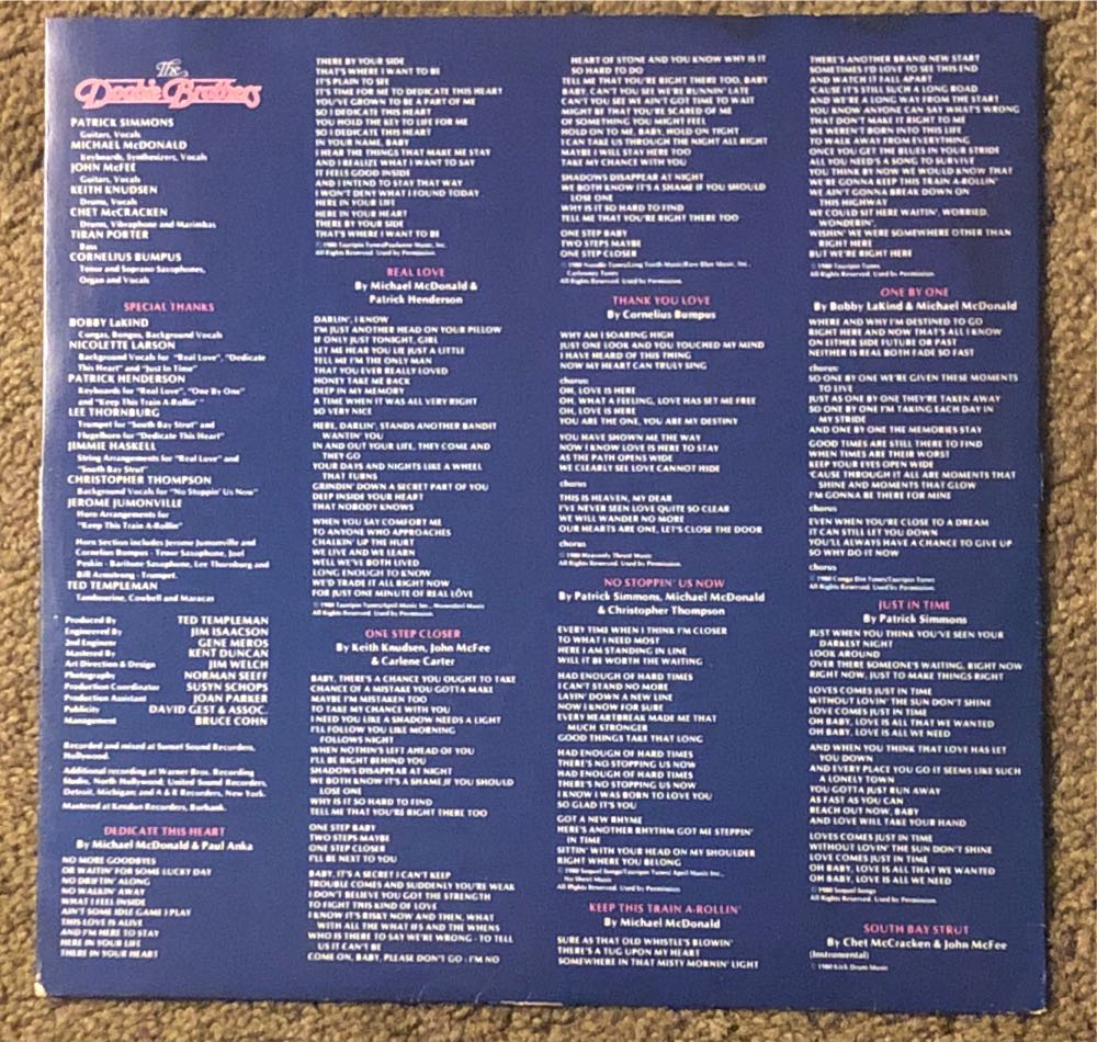 One Step Closer - Doobie Brothers, The (12” - 38) music collectible [Barcode 075992345217] - Main Image 3