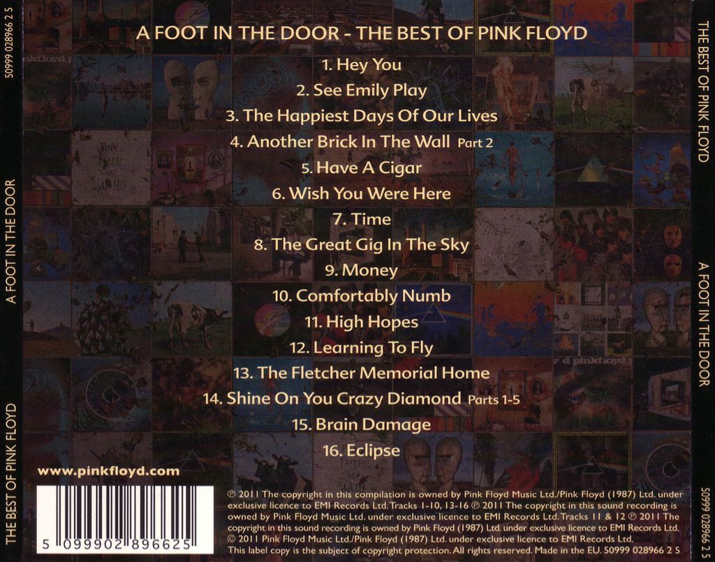 A Foot In The Door (The Best Of Pink Floyd) - Pink Floyd (CD - 80) music collectible [Barcode 5099902896625] - Main Image 2