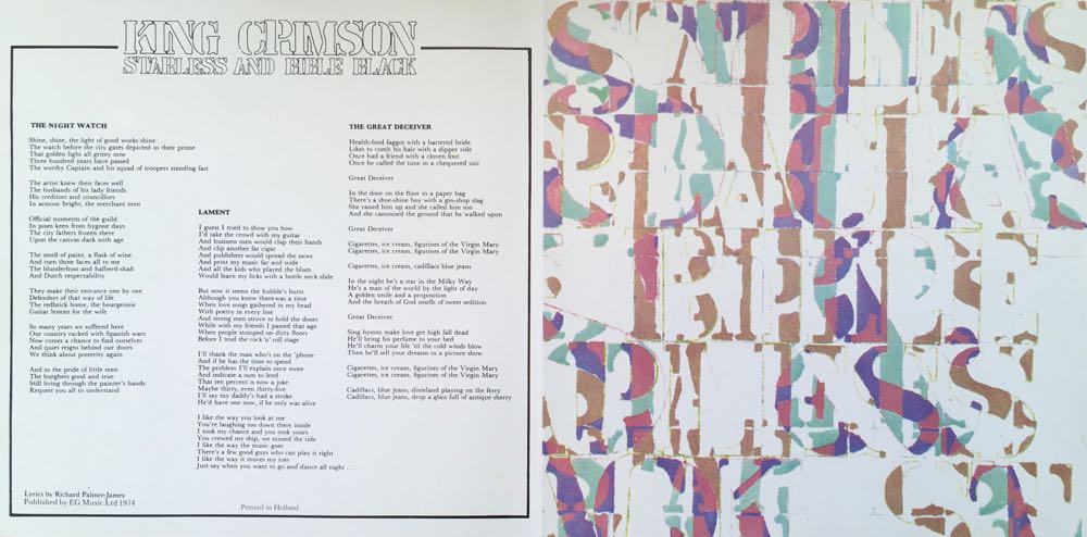 Starless And Bible Black - King Crimson (CD) music collectible [Barcode 077778677628] - Main Image 3