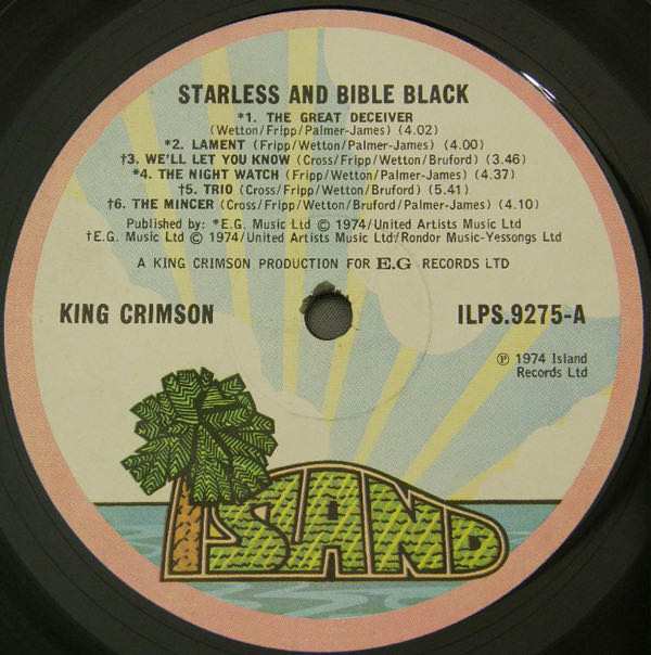 Starless And Bible Black - King Crimson (12”) music collectible - Main Image 3