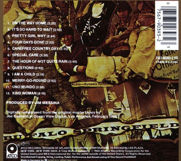 Last Time Around - Buffalo Springfield (12”) music collectible [Barcode 075679039354] - Main Image 3